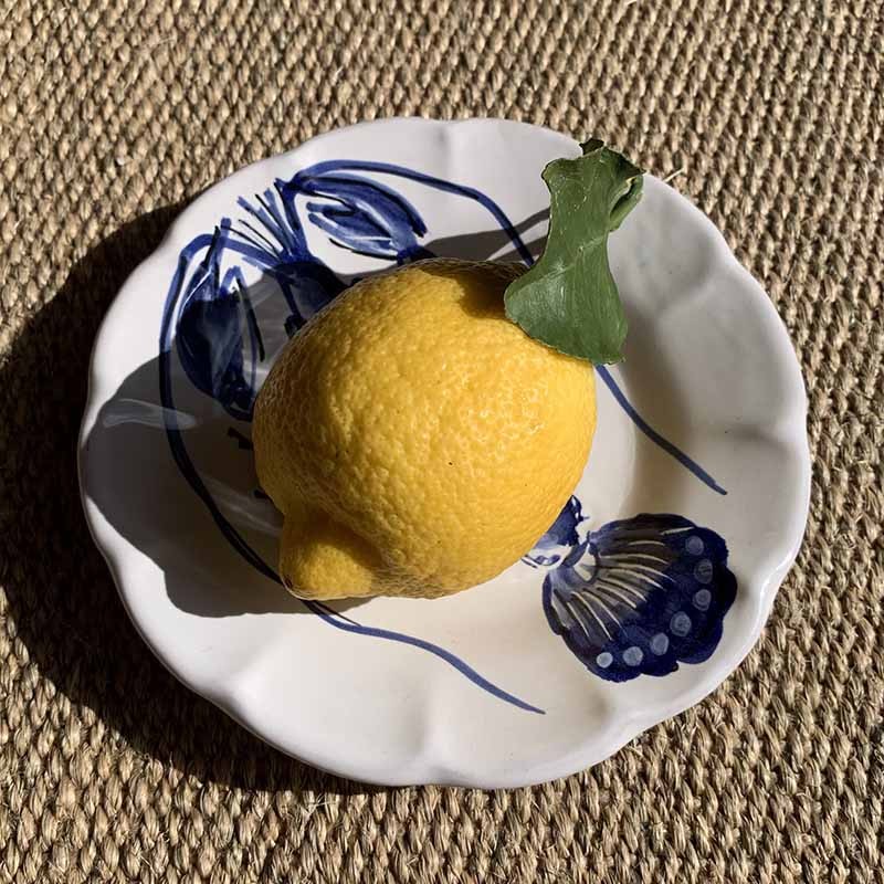 Assiette Mare 16 cm Poulpe Bleu