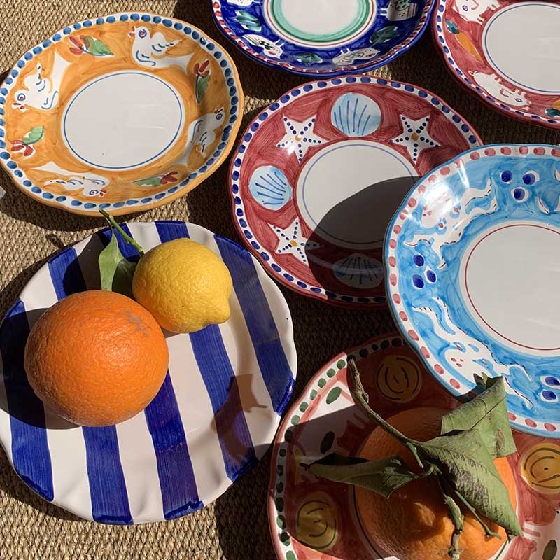 Assiette Amalfi 20 cm Seiche Violette