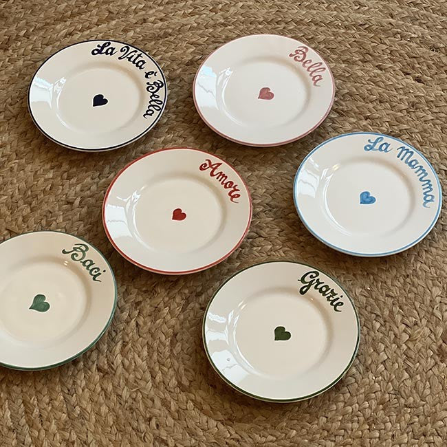 Set of 6 Plates The Family - 20 cm