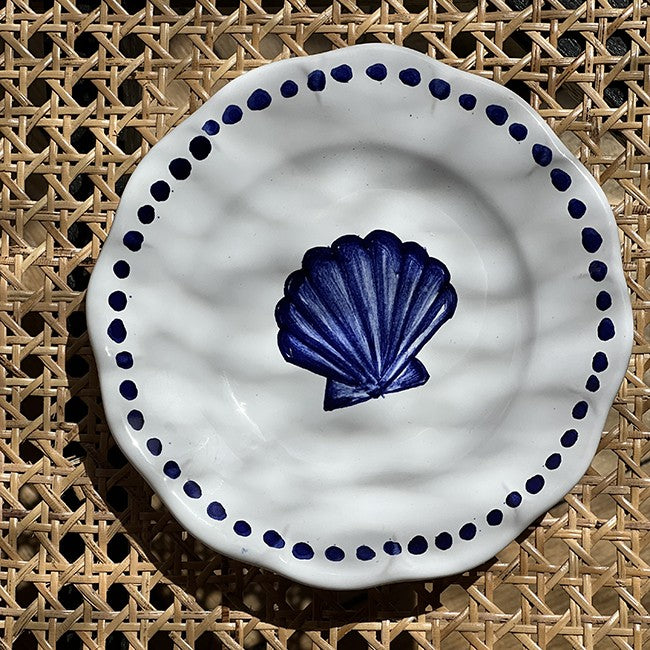Assiette Estate 16 cm Coquillage Bleu