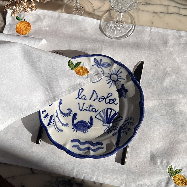 Dolce Vita Blue Plate 20 cm