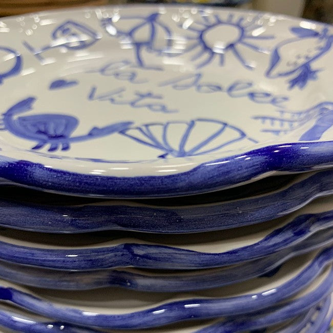 Dolce Vita Blue Plate 20 cm
