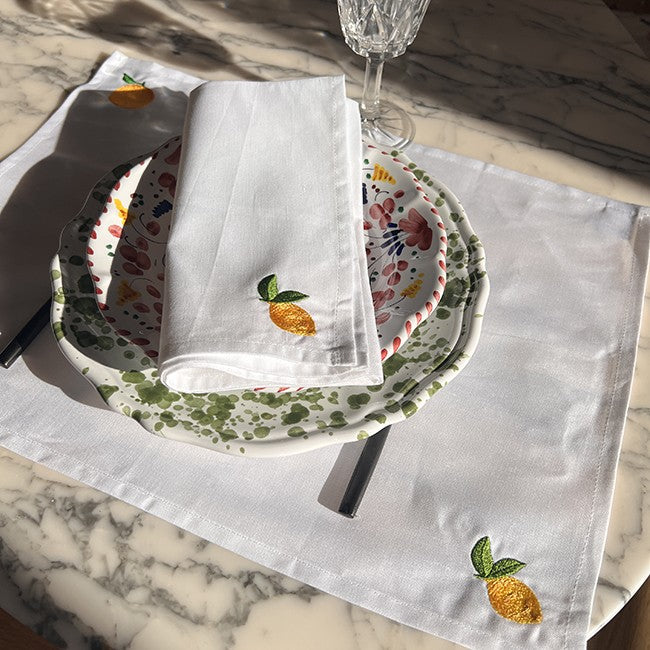Lot de 2 Set de Table Citron Orange