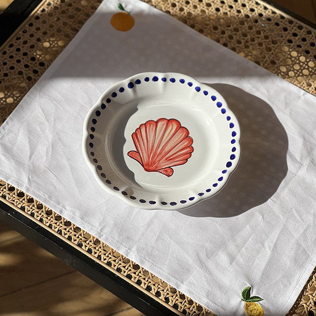 Estate Plate 25 cm Red Shell
