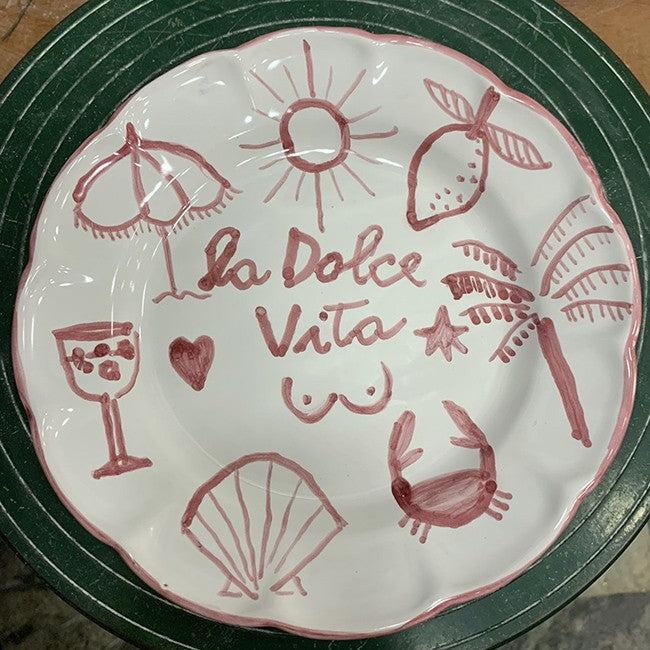 Dolce Vita Rose Plate 25 cm