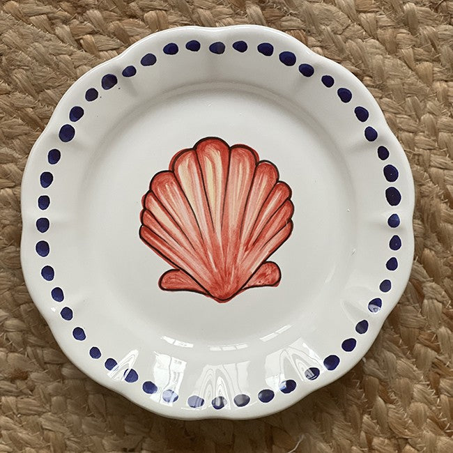 Assiette Estate 16 cm Coquillage Rouge