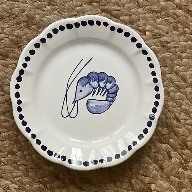 Assiette Estate 25 cm Gambas Bleu