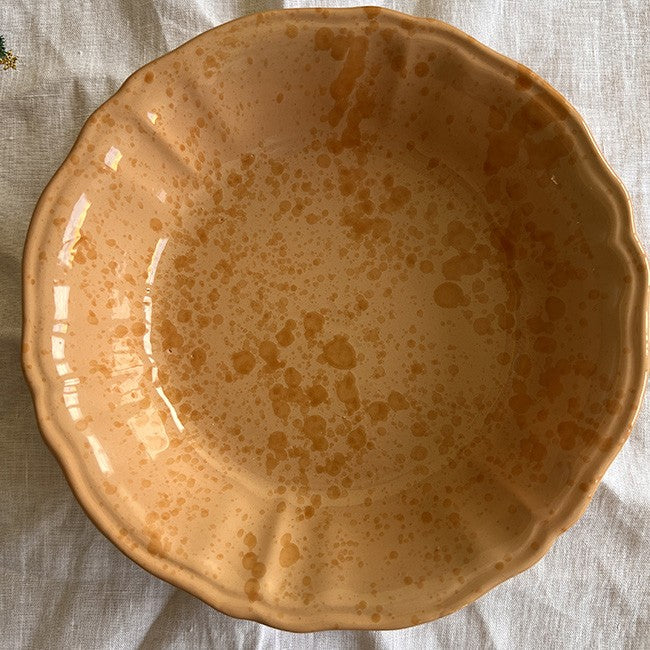 22 cm Bowl Colored Ochre Dots