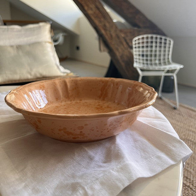 22 cm Bowl Colored Ochre Dots