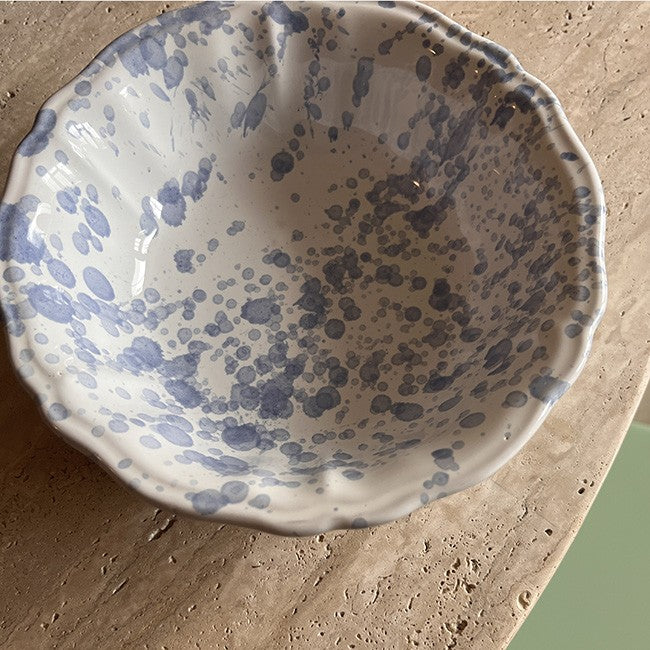 Bol 14 cm Points Bleu Ciel