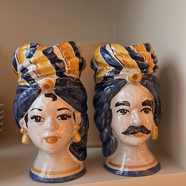 Petit vase Les Siciliennes - Turban Bleu