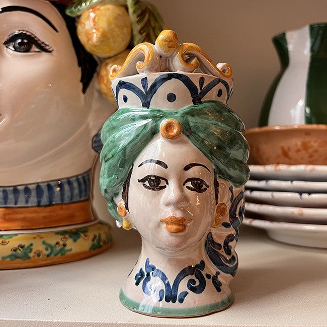 Small vase Woman Man Green