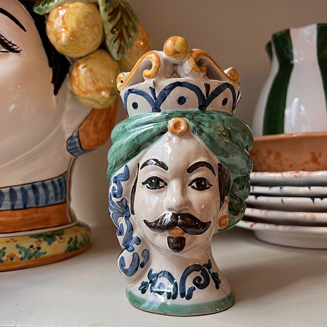 Small vase Woman Man Green