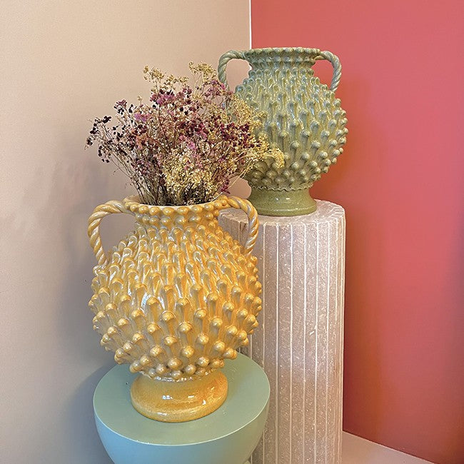 Mustard Pigna Vase