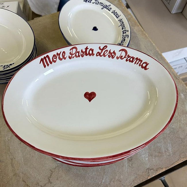Oval Plate 30cm - More Pasta Less Drama