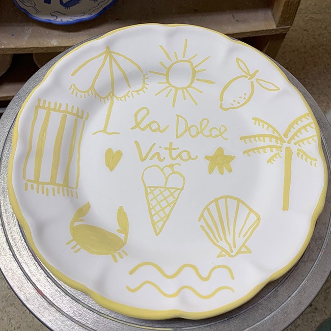 Assiette Dolce Vita Jaune 25 cm