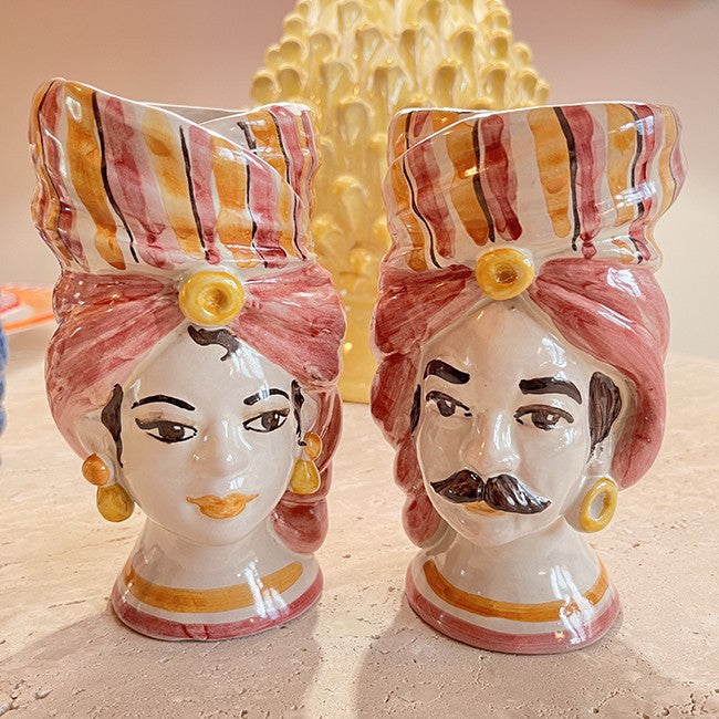 Petit vase Les Siciliennes - Turban Rose