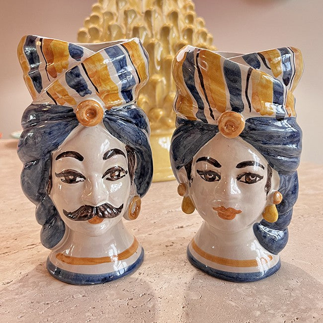 Petit vase Les Siciliennes - Turban Bleu