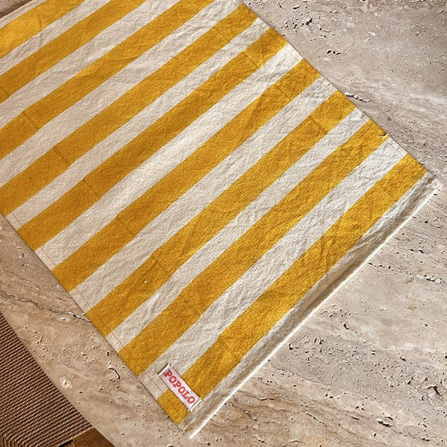 Set de Table Rayé Jaune