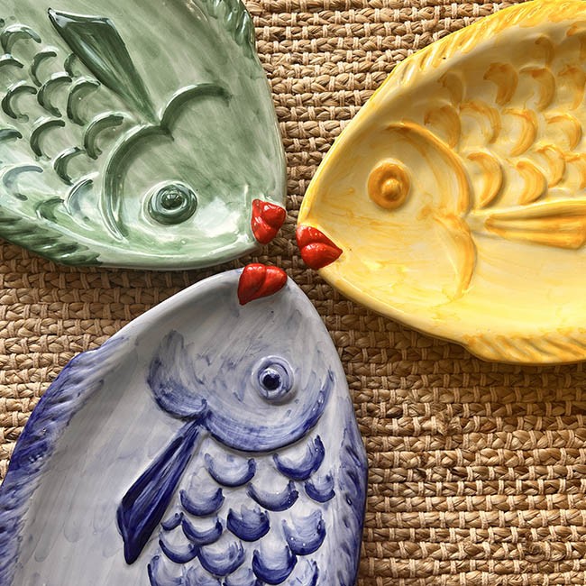 Green Fish Plate 35cm