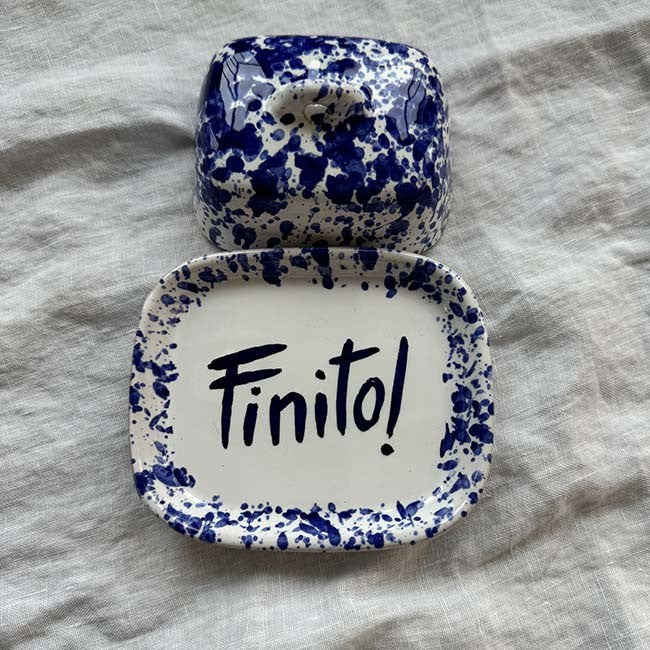 Mini Blue Dot Butter Dish