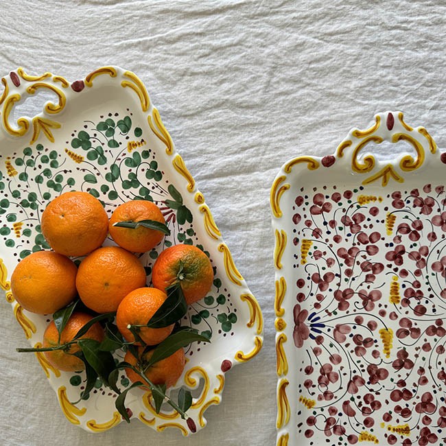 Plateau Deruta 44 cm Bordeaux