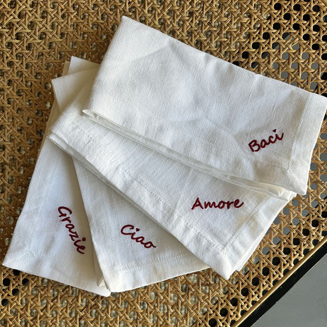 Lot de 4 Serviettes Ma che Dici?