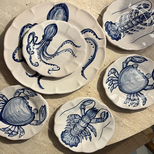 Assiette Mare 16 cm Oursin Bleu