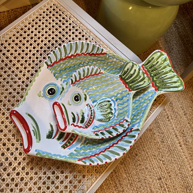 Portofino Green Fish Plate