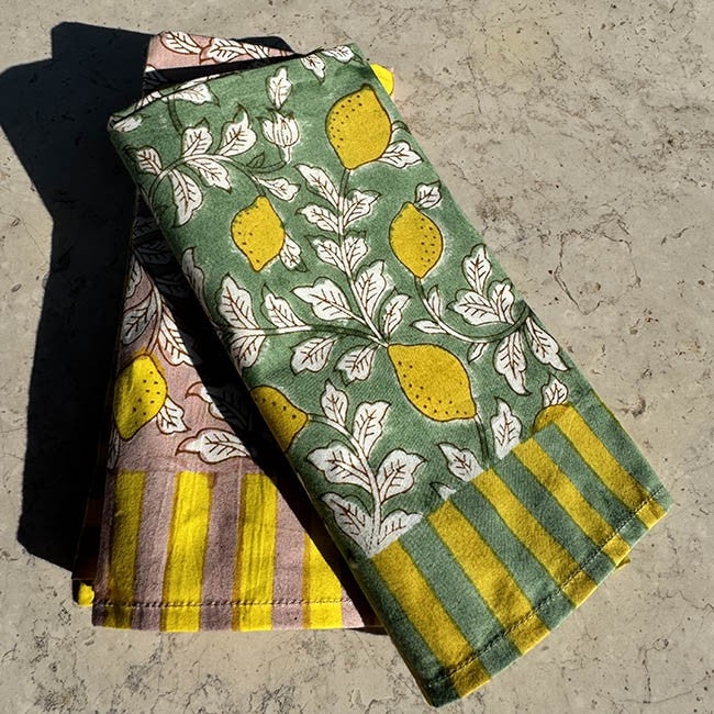 Lot de 4 Serviettes Citrons - POPOLO