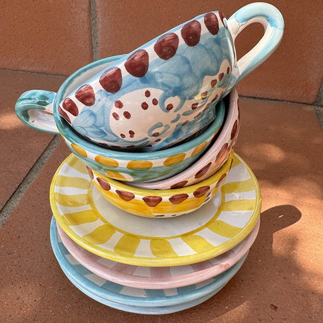 Tasse à Thé et sous-tasse Etoile de Mer Jaune