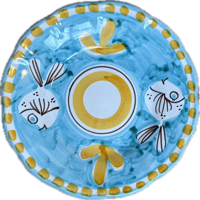 Amalfi Plate 16 cm Green Fish