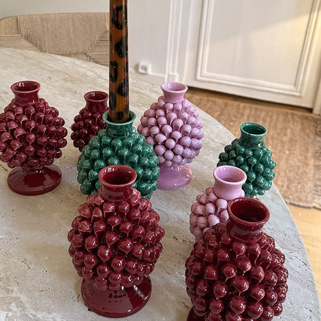 Bougeoir Pigna Bordeaux - Petit