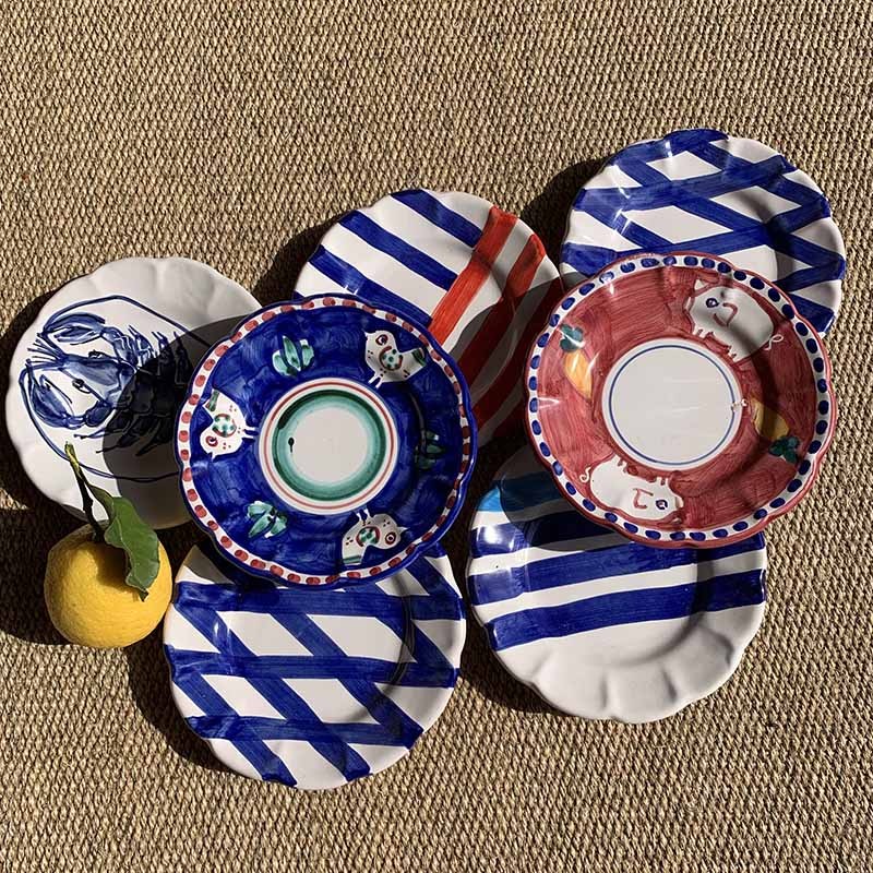 Assiette Amalfi 20 cm Seiche Verte