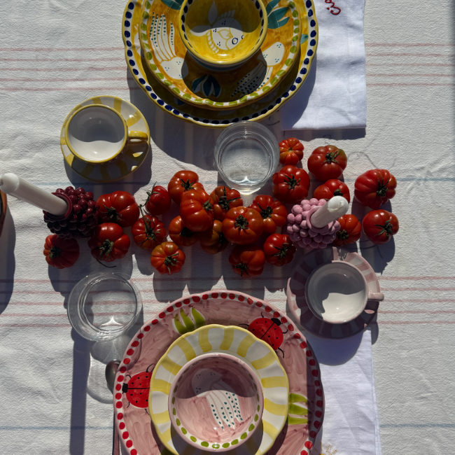 Assiette Amalfi Pasta 24 cm Coccinelle