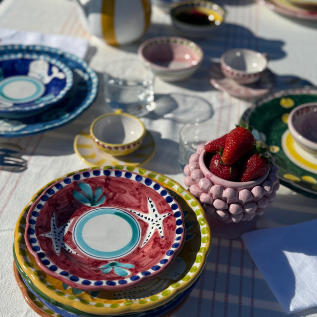 Amalfi Plate 20 cm Pink Fish