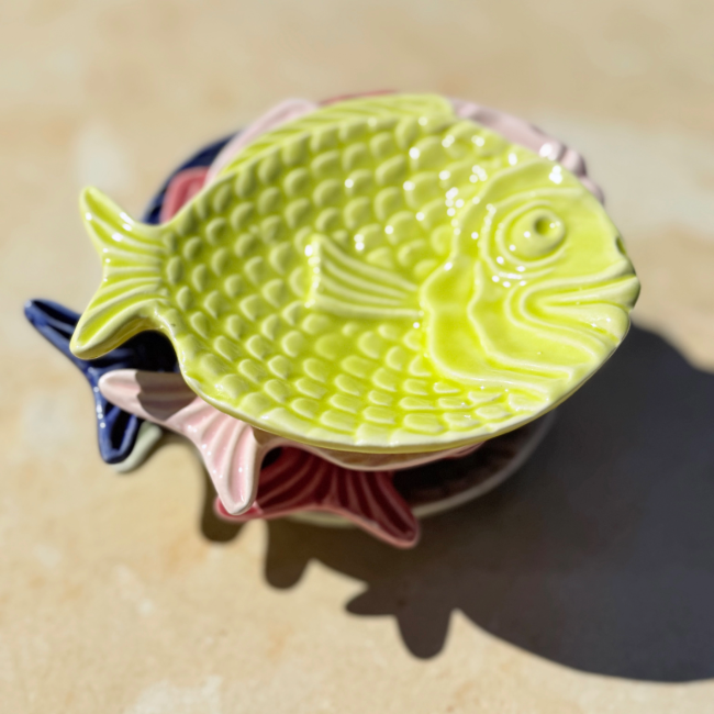 Mini plat poisson jaune 10,5cm