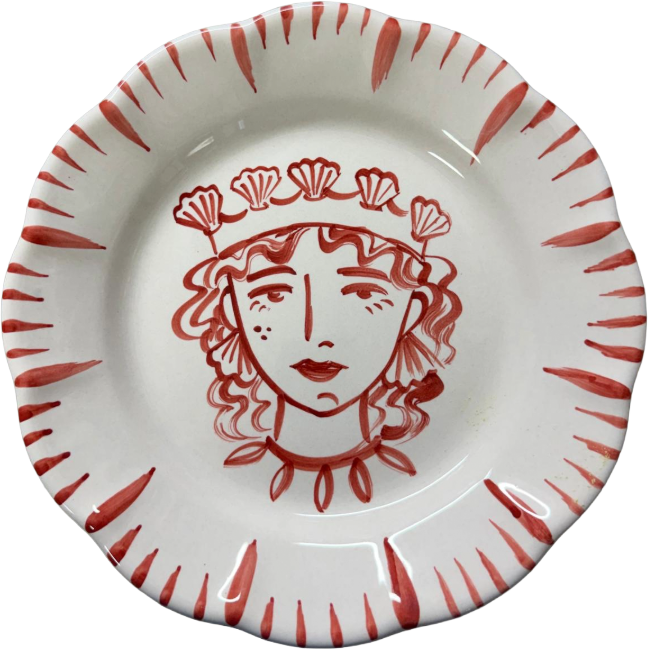 Assiette Re Di Sicilia 25cm Femme Coquillage
