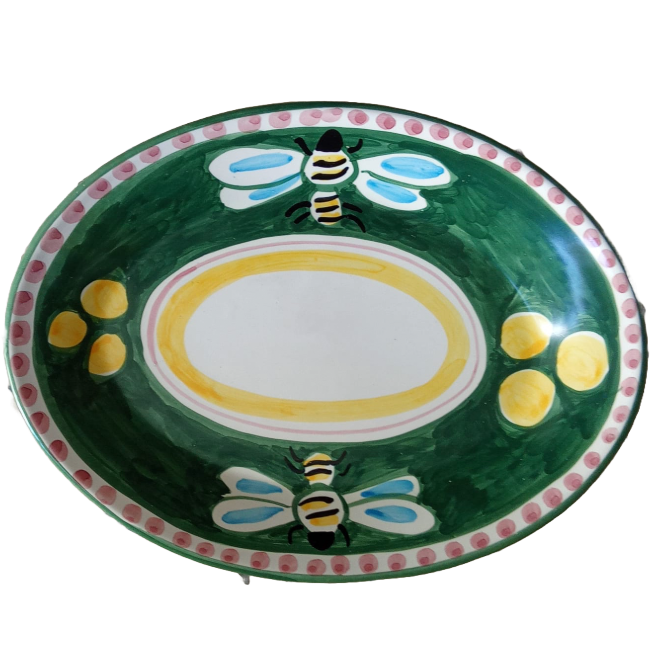 Amalfi Plate 16 cm Green Bee
