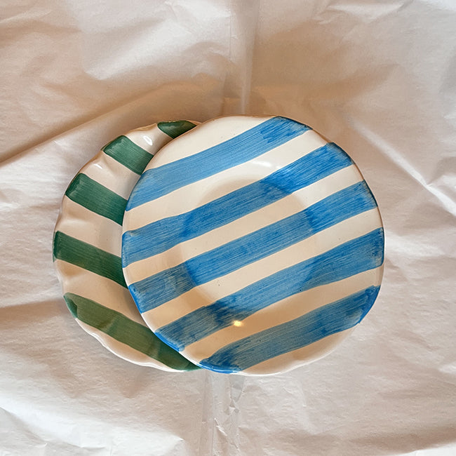 16 cm Green Stripe Plate