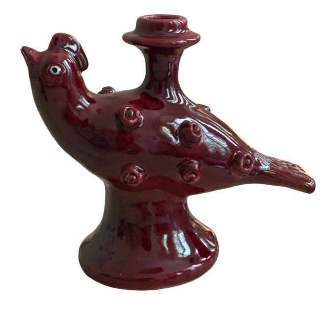Bougeoir Oiseau Bordeaux
