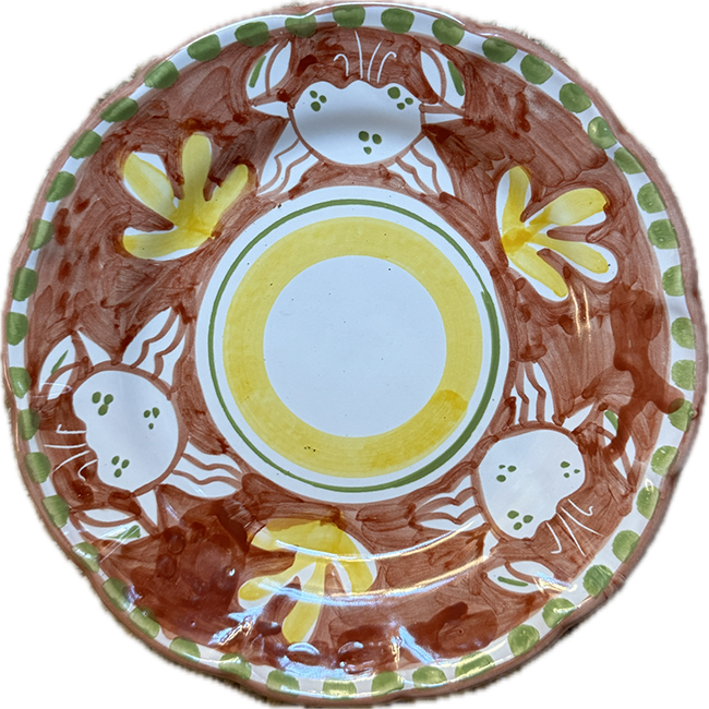 Assiette Amalfi Pasta 25 cm Crabe Terracotta