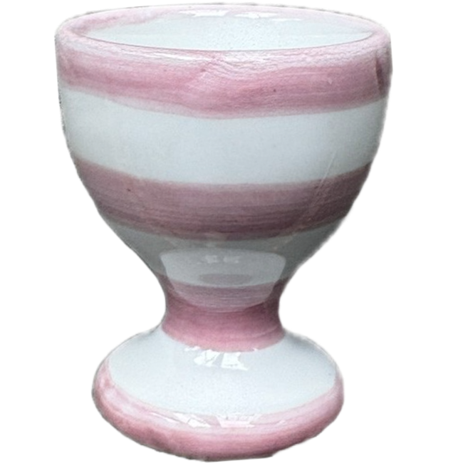 Pink Stripe Egg Cup