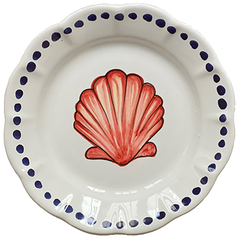 Assiette Estate 25 cm Coquillage Rouge