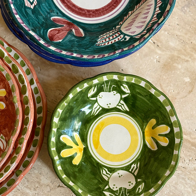 Amalfi Plate 25 cm Green Cuttlefish