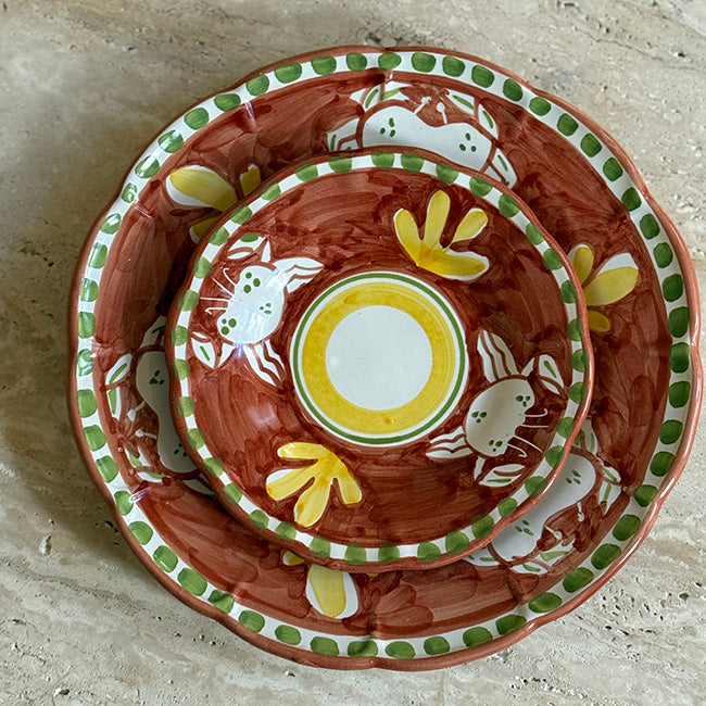 Amalfi Plate 25 cm Crab Terracotta