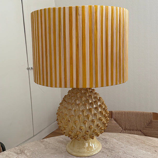 Ochre Striped Lampshade