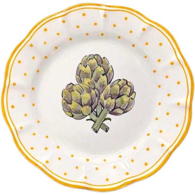 Plate 20cm Artichoke Yellow Dots