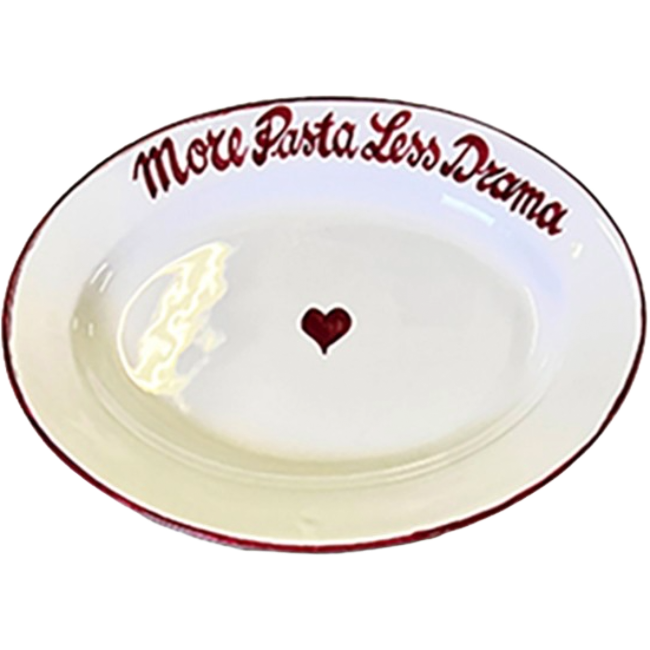 Oval Plate 30cm - More Pasta Less Drama