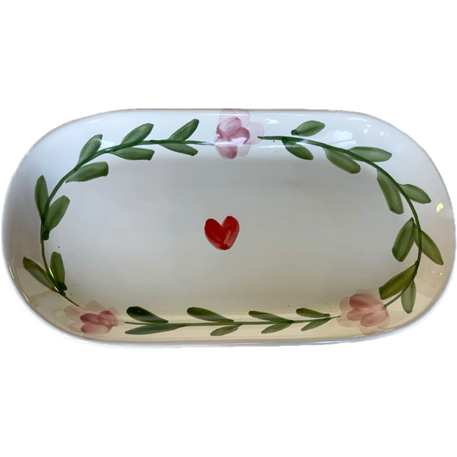 Oval Plate Rosa 32 cm